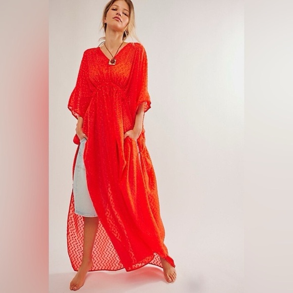 NWT Free People Stevie Sheer Kaftan One Size fits all